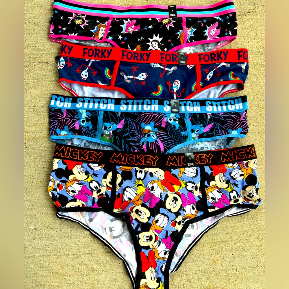 Torrid x Disney Panty Bundle 1x Toy Story Princesses Stitch Mickey Mouse Fab 5